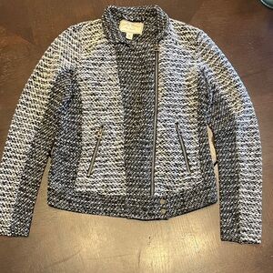 Lucky Brand Black and White Textured Blazer